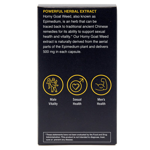 Nugenix Essentials Horny Goat Weed Men'S Performance Supplement, 500 Mg, 30 Count
