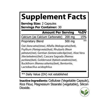 Colon Sweep - Cleansing Formula | 60 Vegan Capsules