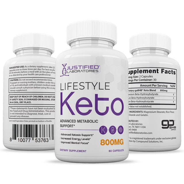 Lifestyle Keto Pills Includes Patented Gobhb® 60 Capsules