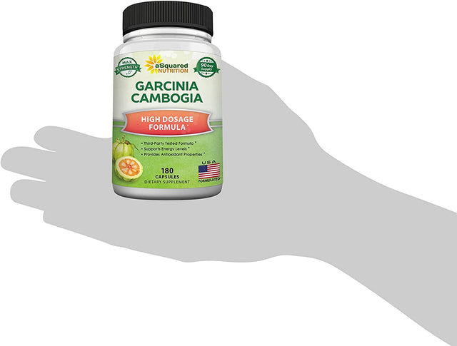 Garcinia Cambogia 1600Mg-180 Capsules-Natural Pure Extract Pills for Brain Health- Standardized Ultra HCA & Garcinia Cambogia Supplement Alternative to Gummies, Drops, Tea & Powder