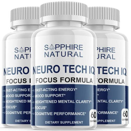 Neuro Tech IQ Brain Supplement Pills (3 Pack)
