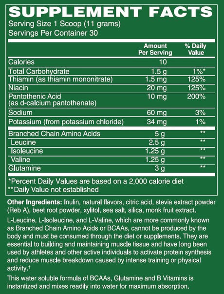 Lifesourcevitamins BCAA Powder 30 Day Supply - Branched Chain Amino Acids