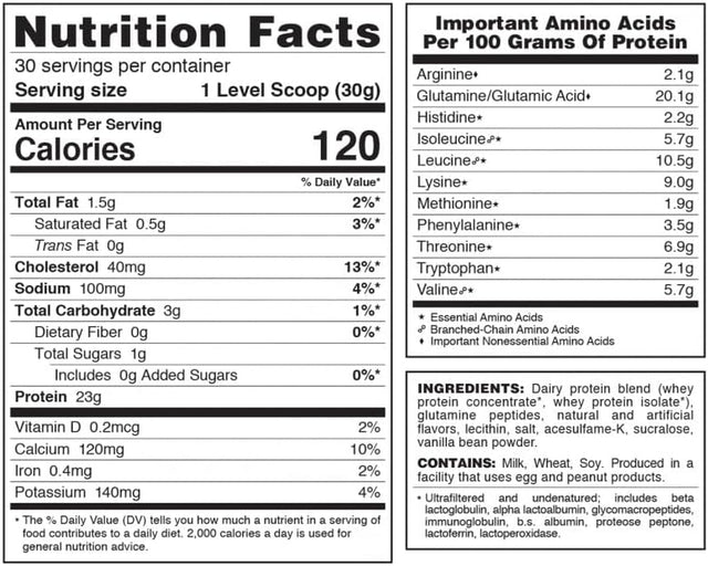 Whey Shake, Vanilla Shake, 5 Pounds