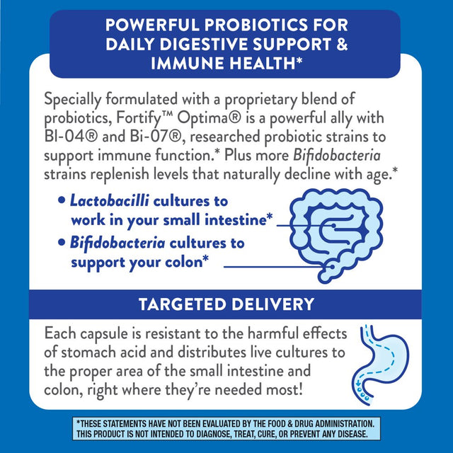 Nature'S Way Fortify™ Optima® Optima Adult 50+ Daily Probiotic, 50 Billion Live Cultures, 7 Strains, 30 Capsules