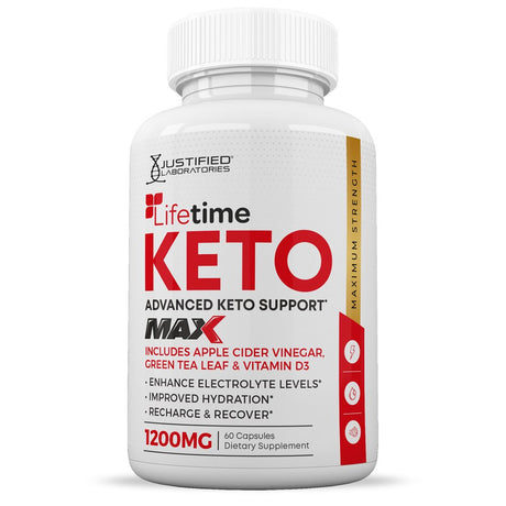 Lifetime ACV MAX Pills 1675 MG Stronger than Gummies Advanced Keto Support 60 Capsules