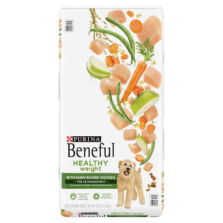 Purina Beneful Healthy Weight with Farm-Raised Chicken, Healthy Weight Dry Dog Food - 48 Lb. Bag