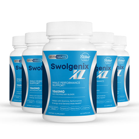 5 Pack Swolgenix XL, Male Performance Support-60 Capsules X5
