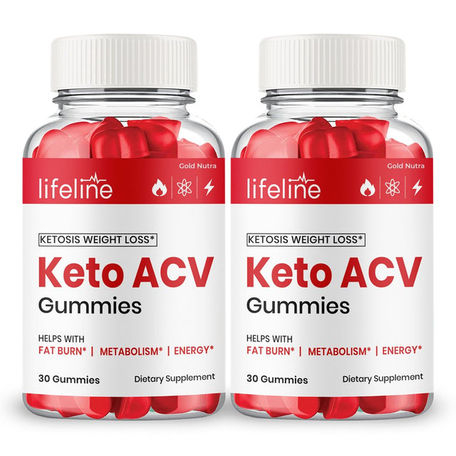 Lifeline Keto ACV Gummies, Weight Loss Supplement, Powerful Formula, Maximum Strength (2 Pack)
