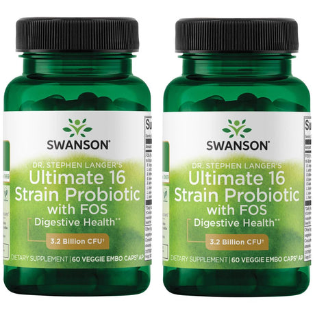 Swanson Dr. Stephen Langer'S Ultimate 16 Strain Probiotic with Fos 2 Pack