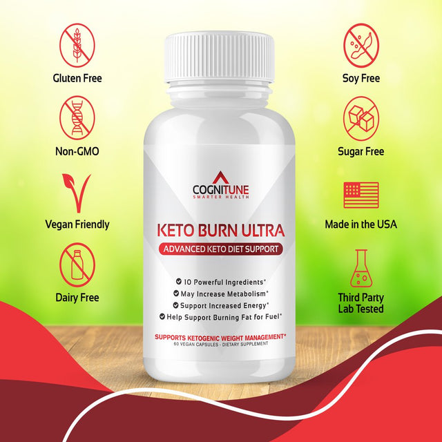 Keto Burn Keto Diet Pills – 10 in 1 Thermogenic Metabolism Supplements for Women & Men, Garcinia Cambogia, Raspberry Ketones, Apple Cider Vinegar, Green Tea, Chromium Picolinate, Acai & More