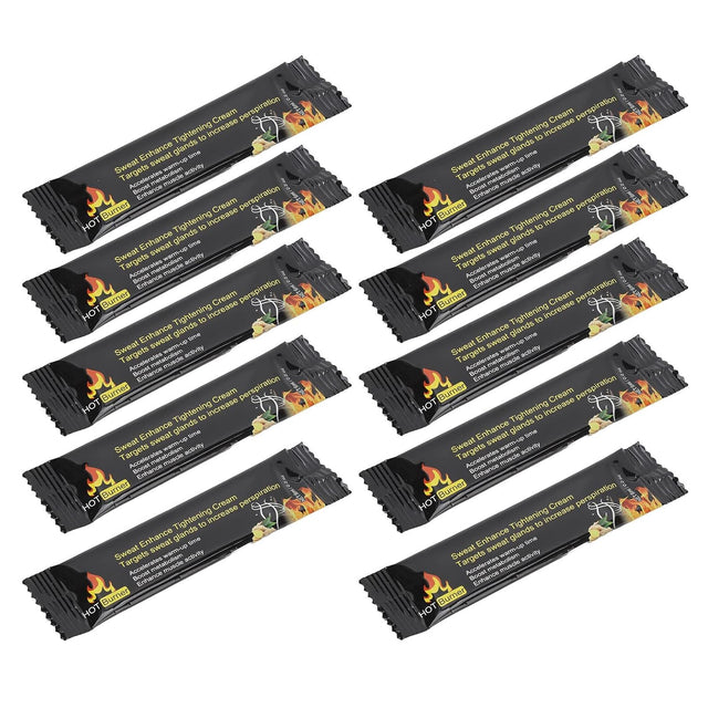 Sweat Workout Enhancer, Soothe Muscles 6Ml Burn Calories Belly Burning Cream Comfortable 10Pcs Improve Exercise Efficiency for Gym