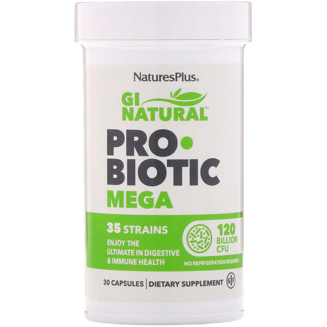 Nature'S plus GI Natural Probiotic Mega, 120 Billion CFU, 30 Capsules
