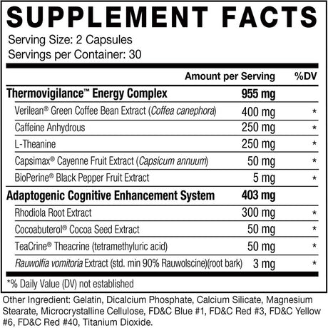 Leanfire Ultimate Pre Workout Energy Pills for Men and Women with L-Theanine and Green Tea Extract to Boost Energy, Enhance Focus, and Improve Athletic Performance, Force Factor, 180 Capsules (3-Pack)