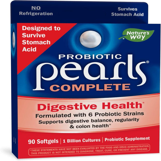Nature'S Way Probiotic Pearls Complete, 1 Billion Live Cultures, 90 Softgels (Packaging May Vary)
