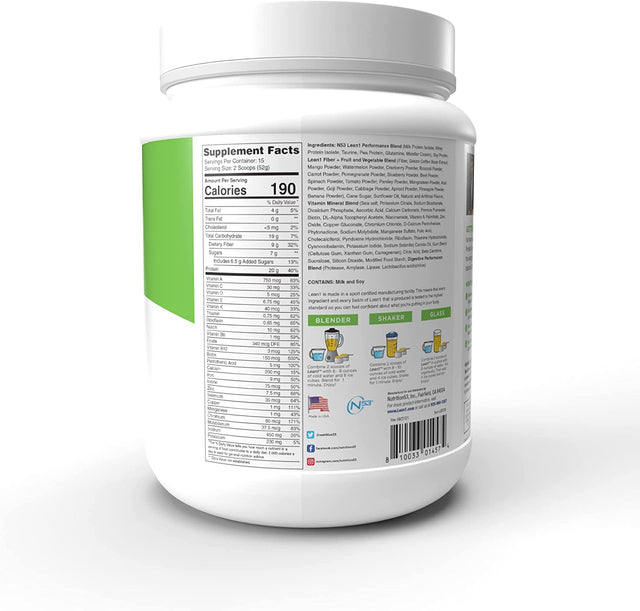 Lean1 Mango, 15 Serving Tub, Fat Burning Meal Replacement by Nutrition53