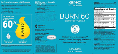 GNC Total Lean Burn Capsule 60