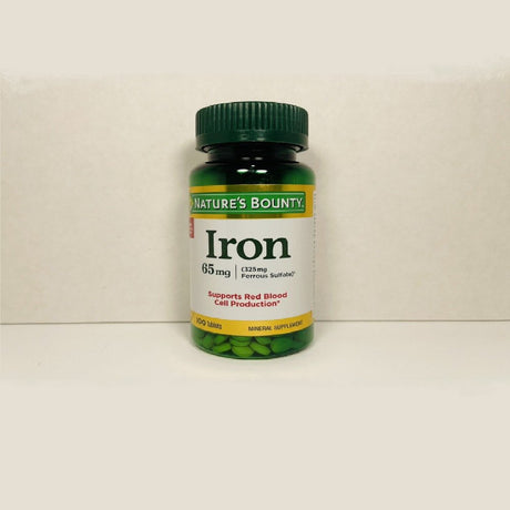 Nature’S Bounty Iron Red Blood Cell Production 65Mg Mineral Supplement, 100 Tablets