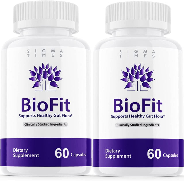 Sigma Times (2 Pack) Biofit, Biofit Probiotic Capsules, Biofit Pills Supplmenet Max for Women, Bio Fit Probiotics for Women, Biofit Tea Original Support Healthy (120 Capsules)