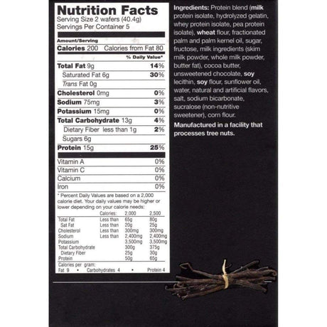 Protiwise – Protein Wafer Crisp Bar | 5/Box | Weight Loss, KETO Diet Friendly, Hunger Control Snack | 200 Calories, 15G Protein, Low Carb, Low Sugar (Vanilla)