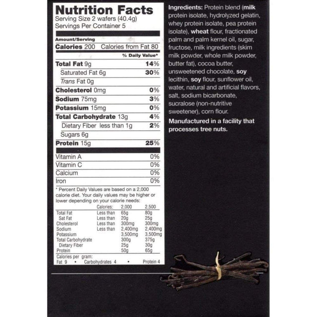 Protiwise – Protein Wafer Crisp Bar | 5/Box | Weight Loss, KETO Diet Friendly, Hunger Control Snack | 200 Calories, 15G Protein, Low Carb, Low Sugar (Vanilla)