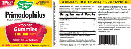 Nature'S Way Primadophilus Probiotic Gummies, Berry, 60 Ct