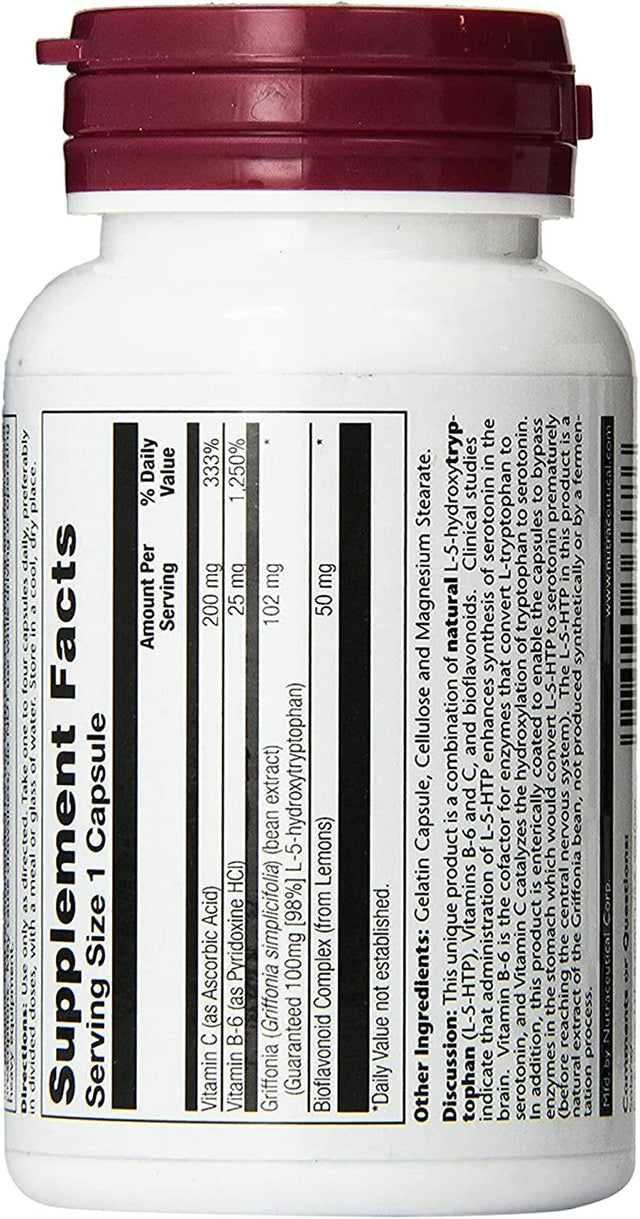 Solaray L-5-HTP with B-6 and C Capsules, 100Mg, 60 Count