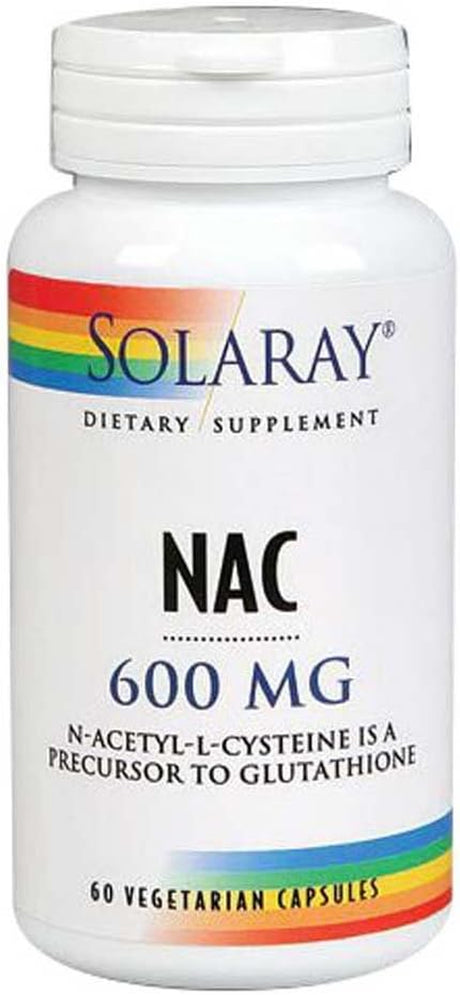 SOLARAY NAC N-Acetyl-L-Cysteine Supplement, 600 Mg, 60 Count