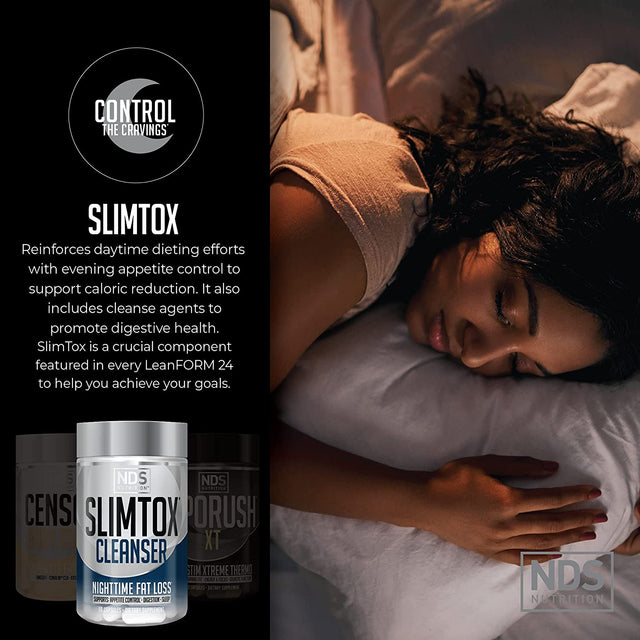 Leanform24 NDS Nutrition Maximum Strength Weight Loss - Decrease Appetite and Energy Booster - Glutamine, L-Carnitine, and CLA (Liporush XT 60 Capsules, Censor 90 Softgels, and Slim-Tox 90 Capsules)