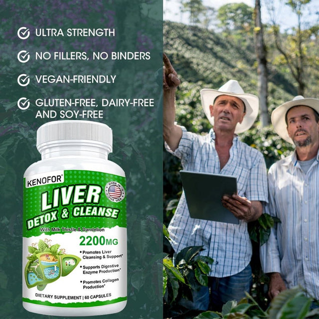 KENOFOR Liver Cleanse Detoxification and Repair - Artichoke Extract Liver Health Formula for Liver Detoxification, Digestion and Cleansing.