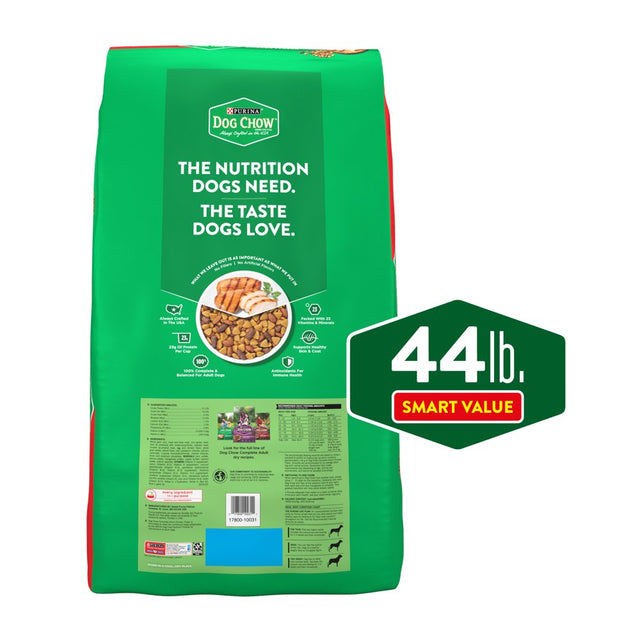 Purina Dog Chow Complete, Dry Dog Food for Adult Dogs High Protein, Real Chicken, 44 Lb Bag