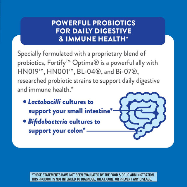 Nature’S Way Fortify Optima Daily Probiotic, 35 Billion, 15 Strains, Prebiotic, 30 Capsules