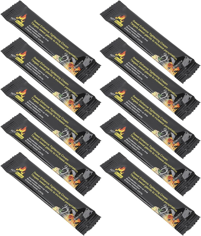 Sweat Workout Enhancer, 10Pcs Easy Applying Belly Burning Cream Soothe Muscles for Gym