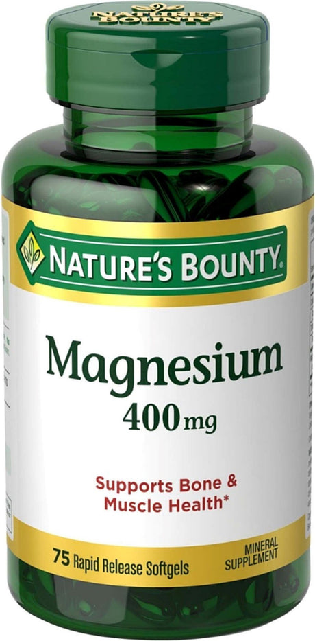 Nature'S Bounty Magnesium 400 Mg Softgel 75 Ea