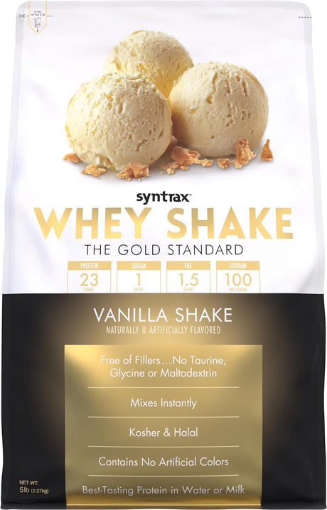 Whey Shake, Vanilla Shake, 5 Pounds