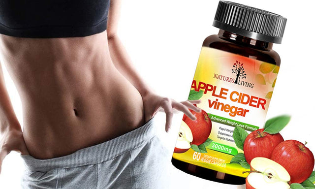Natures Living Apple Cider Vinegar 3000Mg 60 Veggie Caps Dietary Supplements Lower Blood Sugar