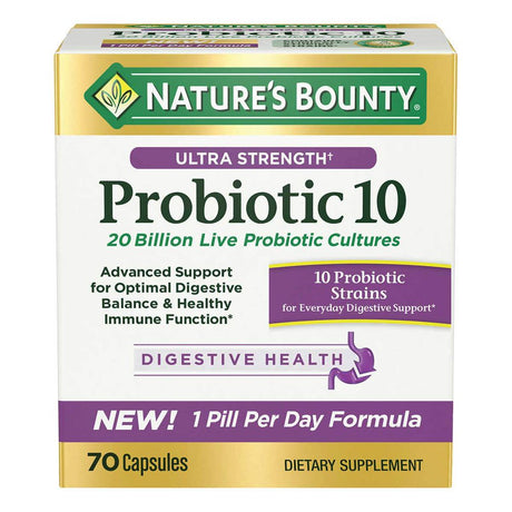 Nature'S Bounty Ultra Strength Probiotic 10, 70 Capsules