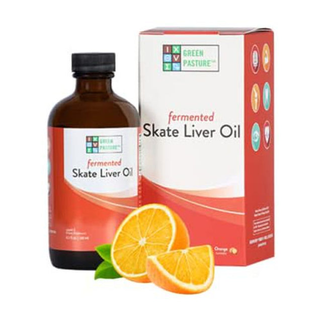 Green Pasture Fermented Skate Liver Oil - Orange - 6.1 FL Oz