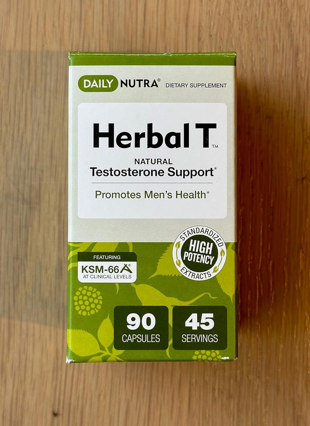Dailynutra Herbal T Natural Male Supplement for Endurance, Vitality, and Healthy Aging - W/Ksm-66 Ashwagandha, Tongkat Ali, Tribulus, Eleuthero Siberian Ginseng, and Horny Goat Weed (1-Bottle)