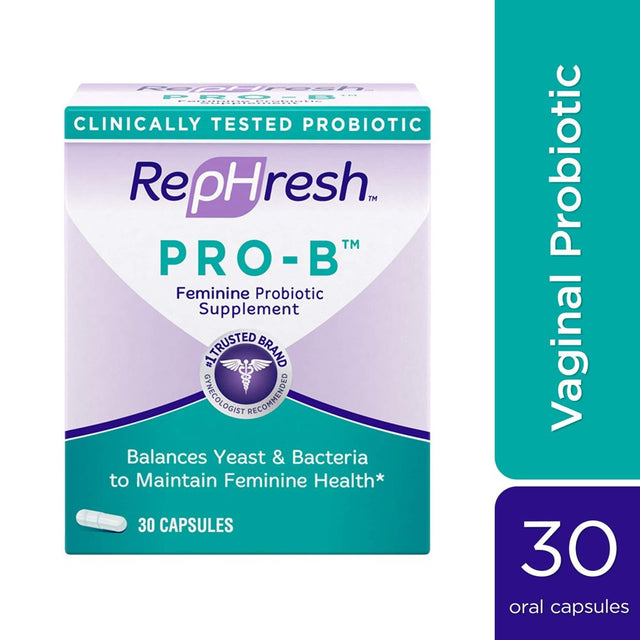 Rephresh Pro-B Probiotic Feminine Supplement 24/7 Protection, 30 Ct