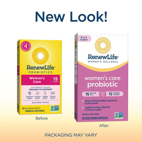 Renew Life Womens Care Go-Pack Probiotic, 15 Billion CFU, 30 Capsules
