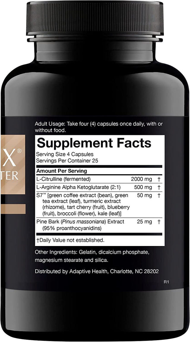 Nugenix Nitric Oxide Booster Supplement - L-Arginine, L-Citrulline, Pine Bark Extract - Vasodilator - 100 Capsules