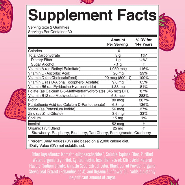 Maryruth Organics Women'S Multivitamin Gummies - Strawberry (60 Gummies) for Overall Wellness