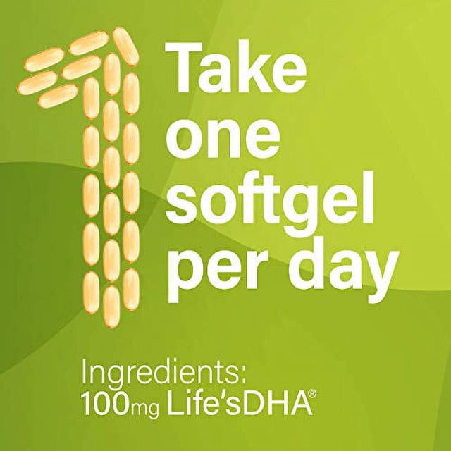 Lifeâ€™S DHA Kids All-Vegetarian DHA Dietary Supplement | Supports a Healthy Brain, Eyes & Heart* | Non-Gmo | from All-Natural Plant Source | 100 Mg of DHA Omega-3 | 90 Easy-To-Swallow Softgels