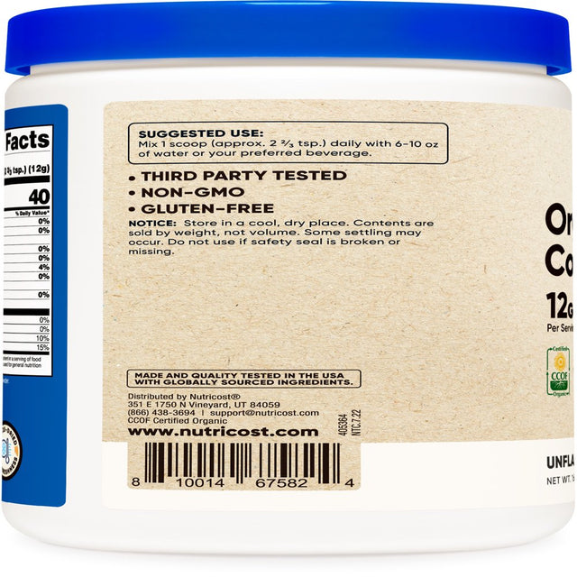 Nutricost Organic Coconut Water Powder, 1Lb, Supplement