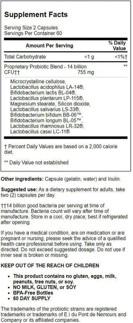 Nutrition Now PB8 Probiotic, 120 Capsules