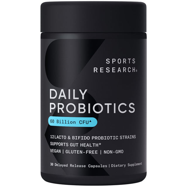 Sports Research Daily Probiotics W/ Prebiotics, 30 Veggie Capsules