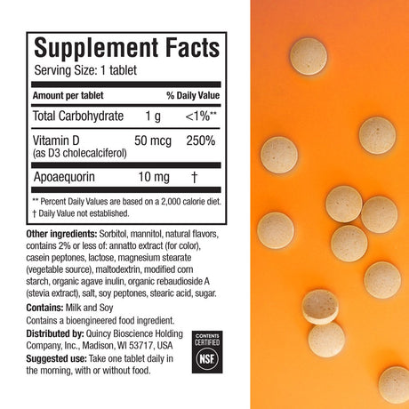 Prevagen Improves Memory - RS 10Mg, 30 Chewables Orange with Apoaequorin & Vitamin D Brain Supplement for Brain Health