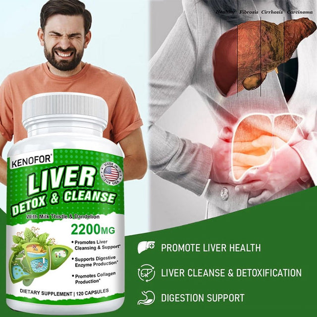 KENOFOR Liver Cleanse Detoxification and Repair - Artichoke Extract Liver Health Formula for Liver Detoxification, Digestion and Cleansing.