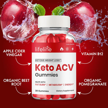 Lifeline Keto ACV Gummies, Weight Loss Supplement, Powerful Formula, Maximum Strength (2 Pack)