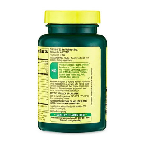Probiotic Multi-Enzyme Digestive Formula with Probiotic Acidophilus Tablets Dietary Supplement, 200 Count
